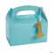 1st Birthday Light Blue Birthday Favor Boxes with Tag - 12 Pc.